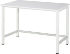 Rau Werktisch 900-1 in Grau und Weiß mit 28mm ME-Platte, B/T/H: 125 x 80 x 82,5 cm - Bild 1