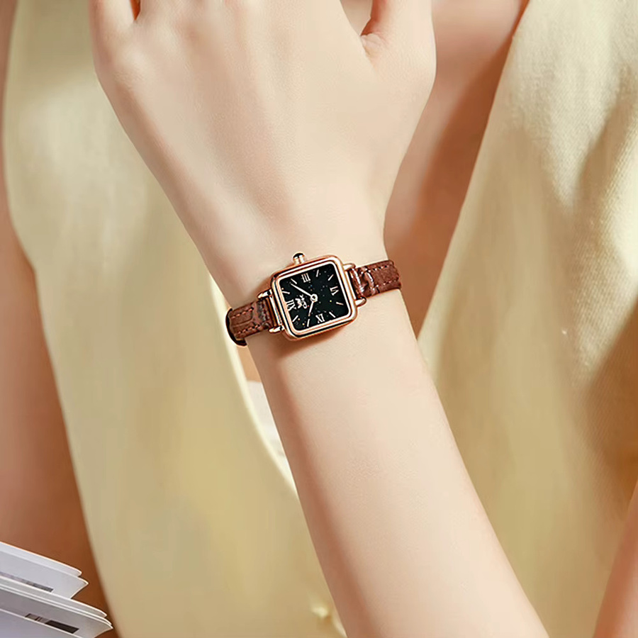 OPK Armbanduhr Quarz, Leder, Eckig, Damen - Bild 4