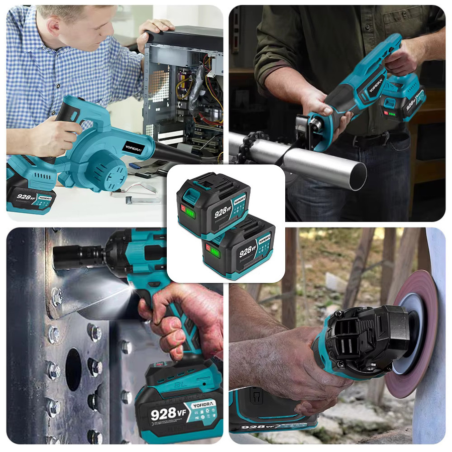 YOFIDRA Lithium-Akku mit Digitalanzeige für Kettensägen, Bohrer und Elektrowerkzeuge, 21V 18V, 22500mAh/15000mAh/928VF/388VF - Bild 5