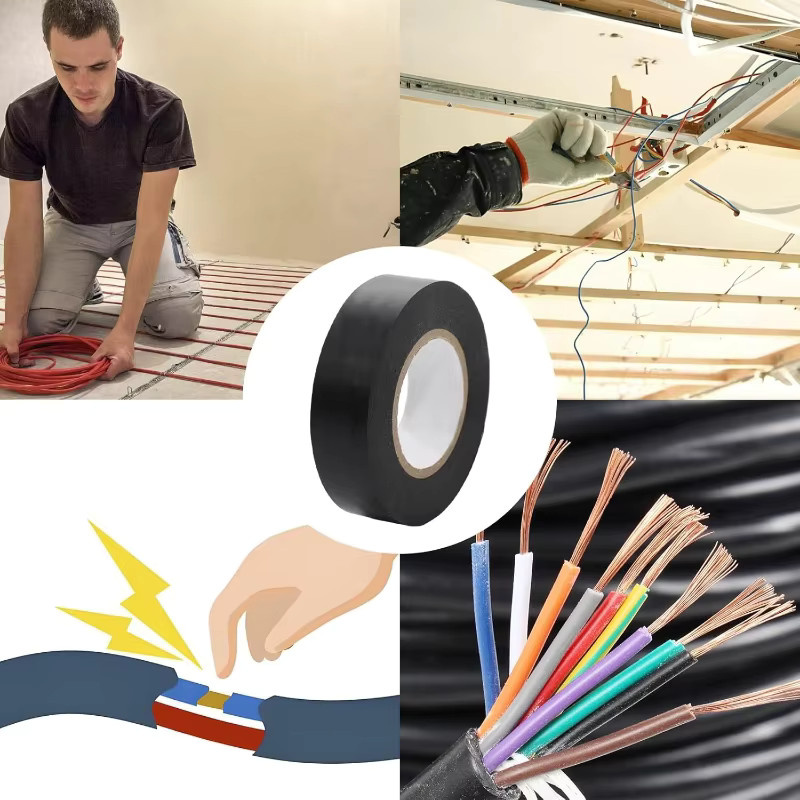 Hitzebeständiges Hochtemperatur-Isolierband aus schwarzem Vinyl, flammhemmendes Elektroisolierband für Industrie und Haushalt, 6 m oder 10 m - Bild 4