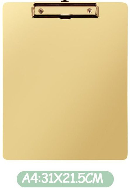 Yiran Furniture Klemmbrett aus Edelstahl in Gold für A4 Papier - Bild 1
