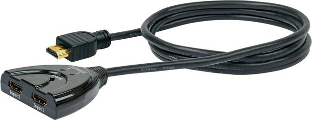 Schwaiger Automatischer HDMI-Umschalter 2 in 1 Schwarz - Bild 1