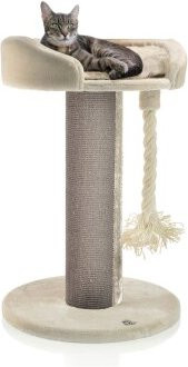 Canadian Cat Company Kratzbaum Lounge Ontario beige mit integriertem Spielzeug und Sisal - Bild 1