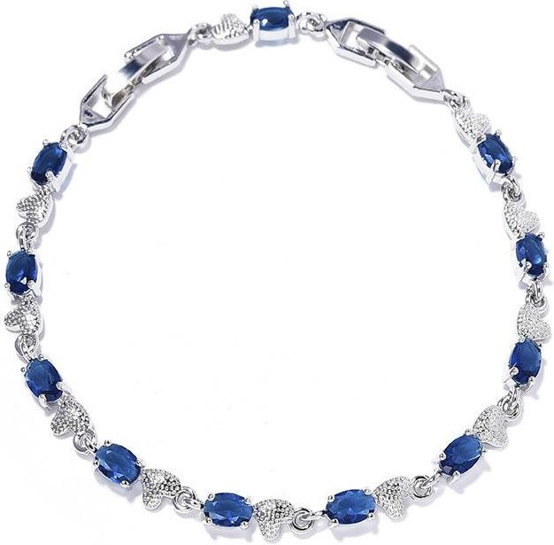 YIRAN Armband, Herzform, Zirkon, gray, Damen - Bild 1