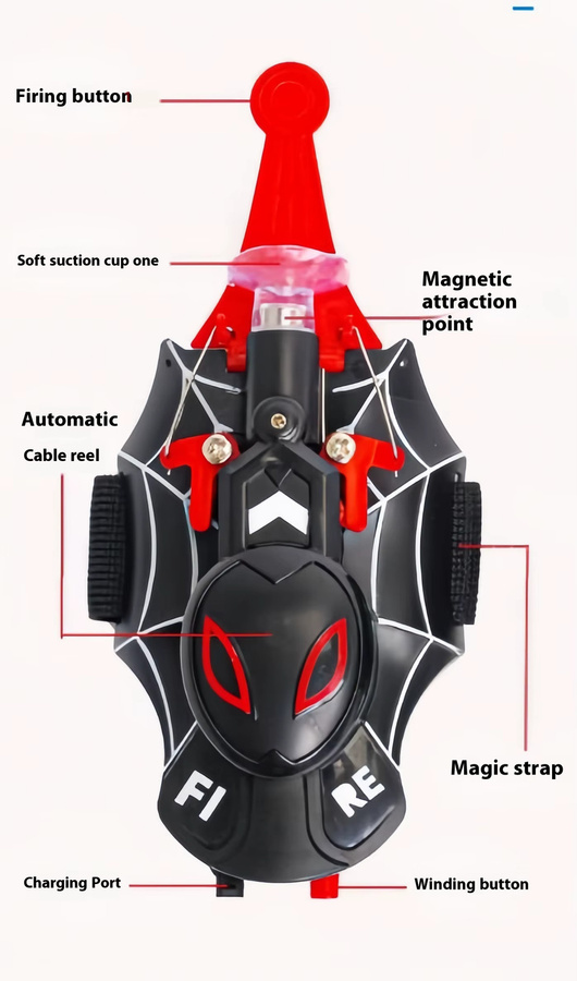 Bandai Spiderman Spinne Seide Emitter Katapult Saugnapf, Elektrische Automatische Draht Wicklung, Cosplay Spielzeug - Bild 3
