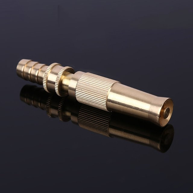 Hochdruck Düse aus massivem Messing für Gartenbewässerung und Autowäsche, Gold - Bild 1