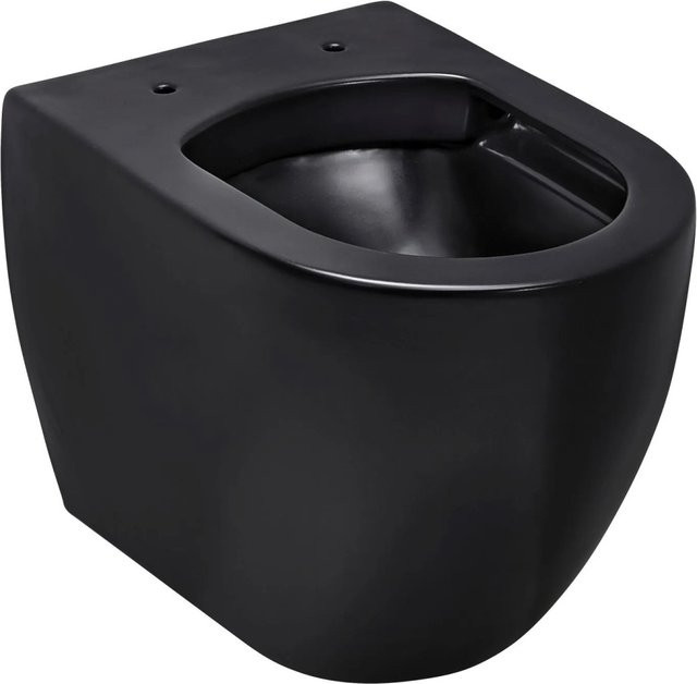 Schöner Wohnen Antus Hänge-WC spülrandlos aus Keramik in Mattschwarz, B/H/T: 35,5 x 36 x 50,5 cm - Bild 1