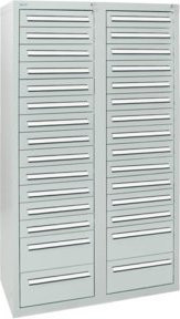 Stumpf Schubladenschrank Serie T-100/35-4 aus Metall in Lichtgrau mit 30 abschließbaren Schubladen - Bild 1