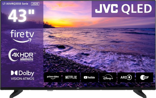 JVC 43 Zoll QLED 4K UHD Smart TV mit Dolby Atmos und Alexa Built-In in Schwarz - Bild 1