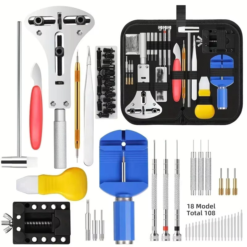 CAOWTAN Uhrmacher Uhren Reparatur Werkzeugset, Edelstahl, Unisex - Bild 2