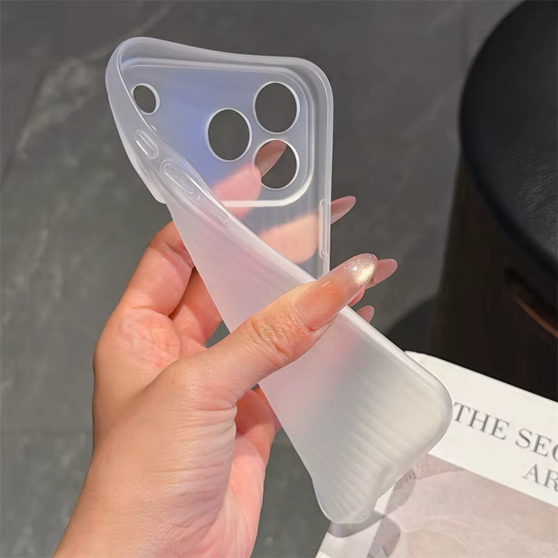 Stoßfeste TPU-Schutzhülle mit Streifenmuster für iPhone 11 bis iPhone 17 Pro Max von SUNWARD in Pink - Bild 2