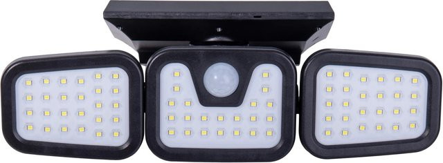 Näve LED-Solar-Außenwandleuchte Schwarz aus Kunststoff mit Bewegungsmelder und Dämmerungssensor, B/H/T: 28,3 x 11 x 13,5 cm - Bild 1