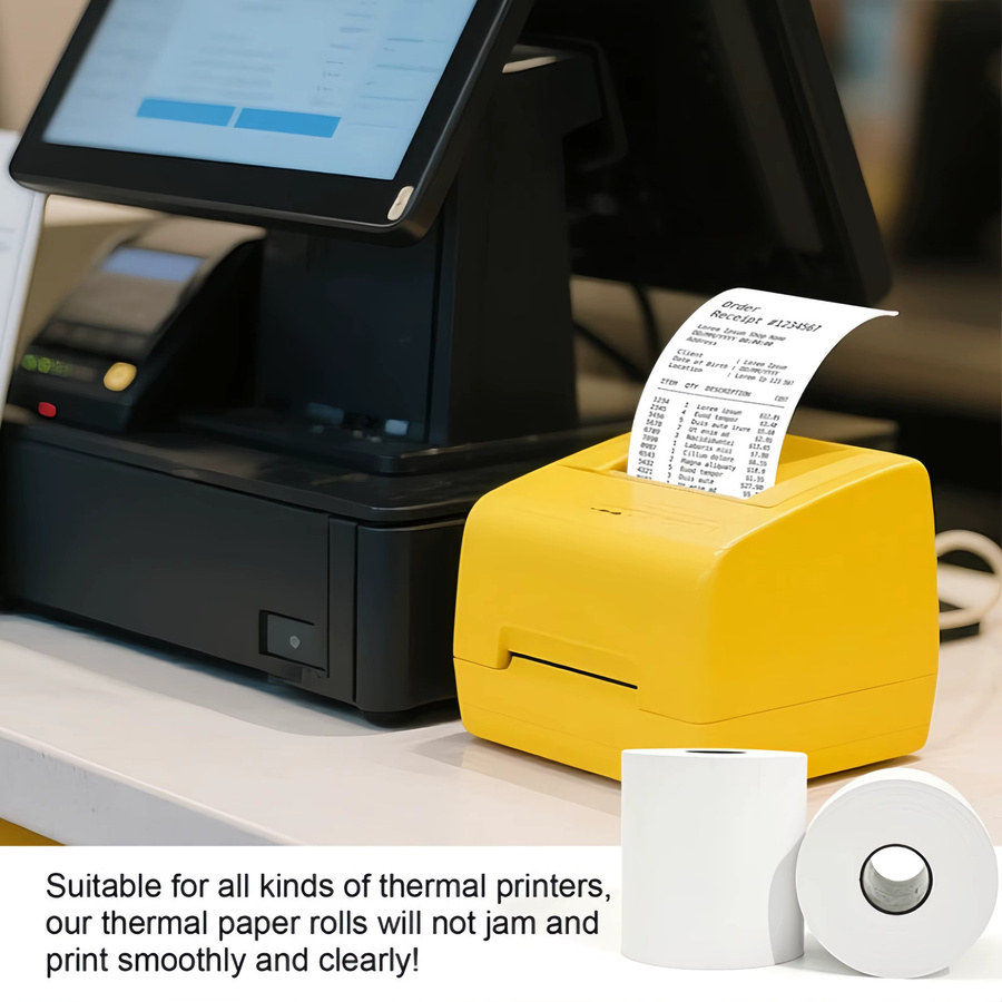 2 Rollen Thermopapier Weiß 80 mm für Supermarkt-Kassen und Belege - Bild 4