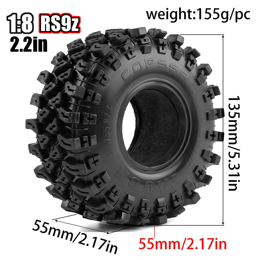 Redcat Racing Crawler Gummireifen, Schwarz - Bild 2