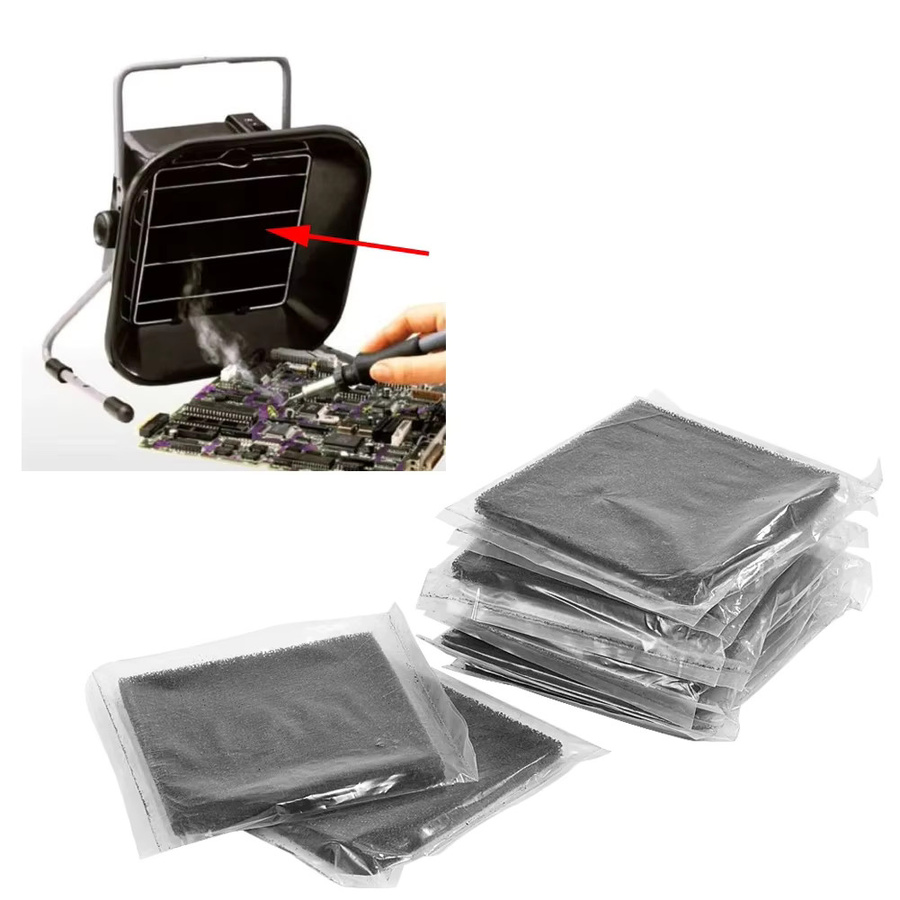 10 Stück KKMOON Aktivkohlefilter in Schwarz für Rauchabsorber und Dampfabsauggeräte, B/B: 13 x 13 cm - Bild 2