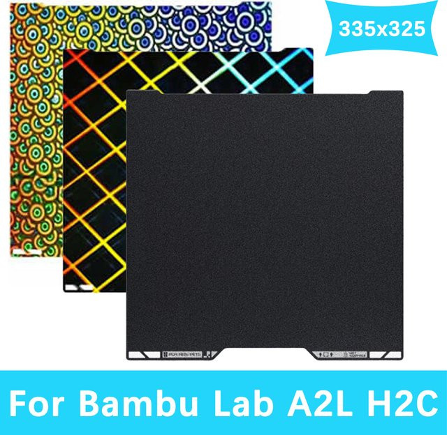 Bambu Lab A2L Doppelseitige Magnetische Federstahl-Druckplatte mit PEI und PEO für FDM-Drucker, B/B: 335 x 325 mm - Bild 1