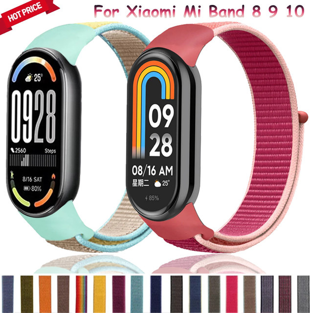 Xiaomi Uhrenarmband Nylon, Schleife, Xiaomi Mi Band 10 9 8 - Bild 1