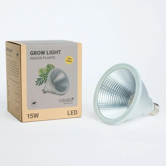 Venso LED-Pflanzenlampe E27 Grow Light für Zimmerpflanzen 15 W in Weiß - Bild 1
