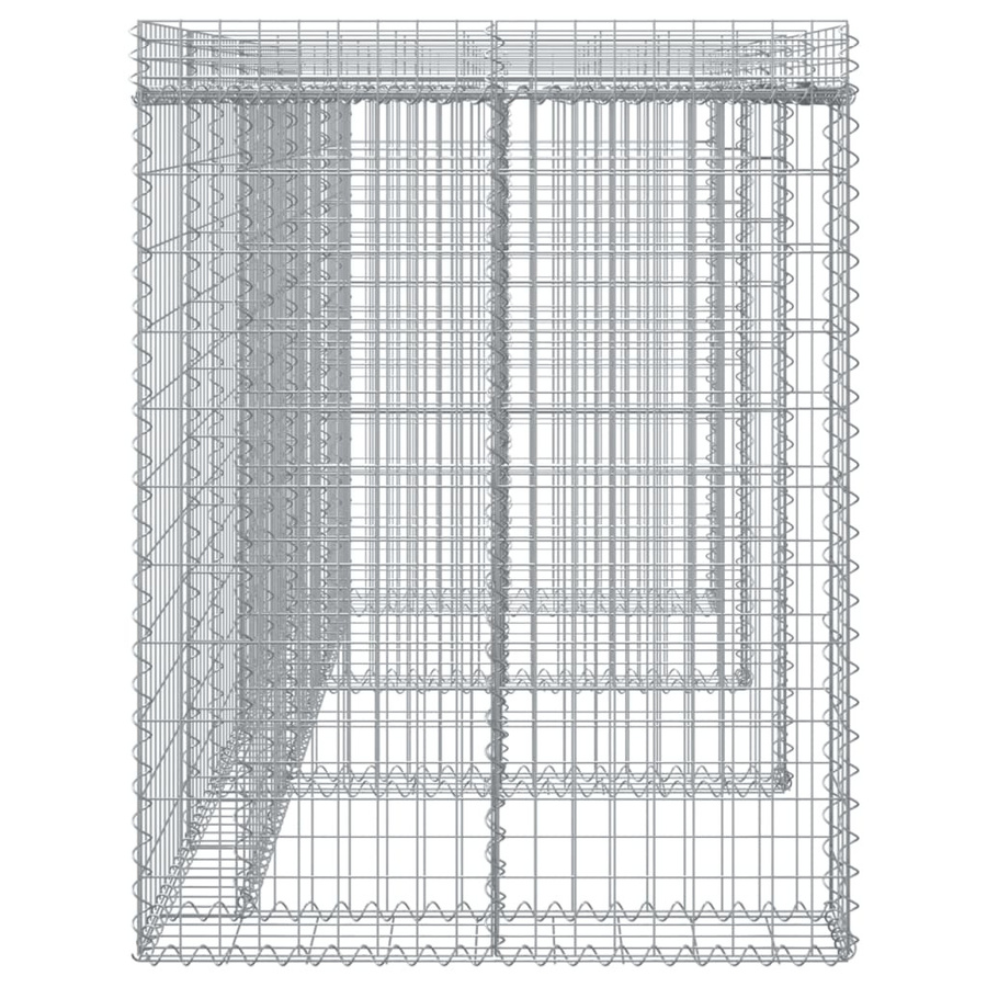 Vidaxl Gabionenkorb für Mülleimer aus verzinktem Eisen in Grau, B/T/H: 270 x 91 x 120 cm - Bild 2