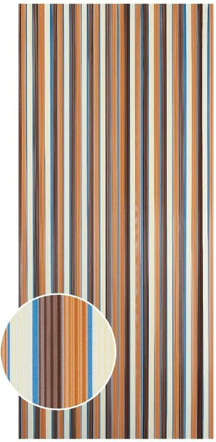 CONACORD Türvorhang Streifen Braun-Beige B: 90 cm, H: 200 cm - Bild 1