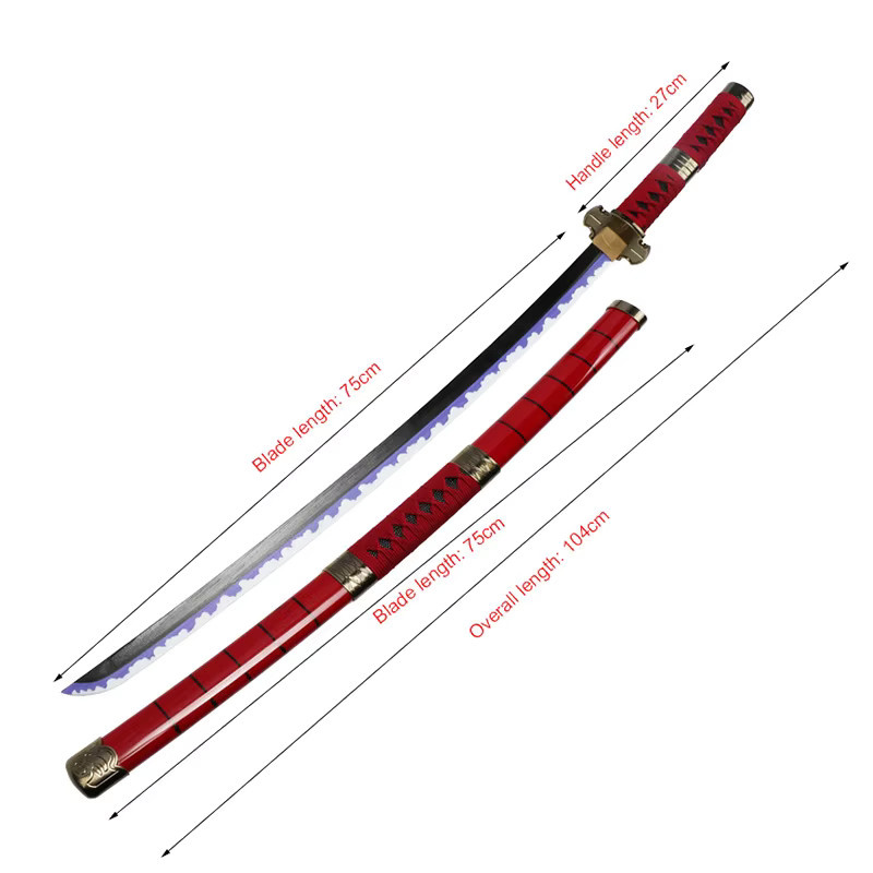 Elervino One Piece Roronoa Zoro Katana Wado Ichimonji, Spielzeug, Bambus - Bild 1