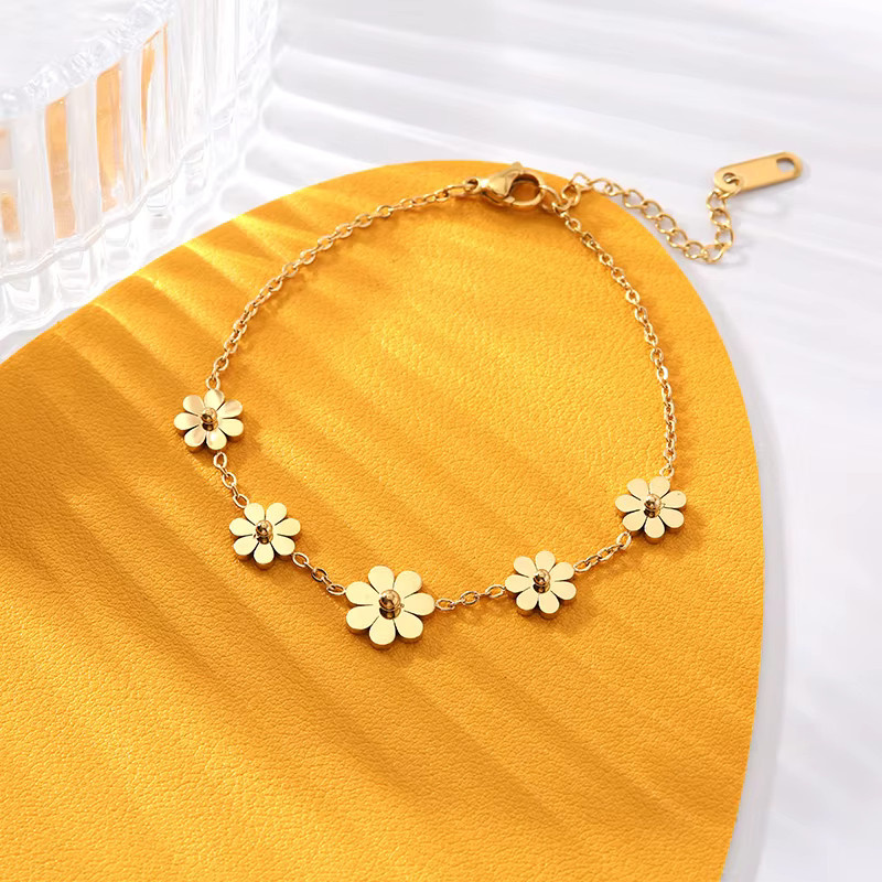EILIECK Charm-Armband, 316L Edelstahl, Goldfarben, Damen - Bild 2