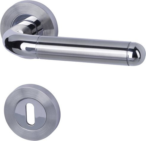 ALPERTEC Rosettengarnitur Solid 4 aus Edelstahl in Silber - Bild 1