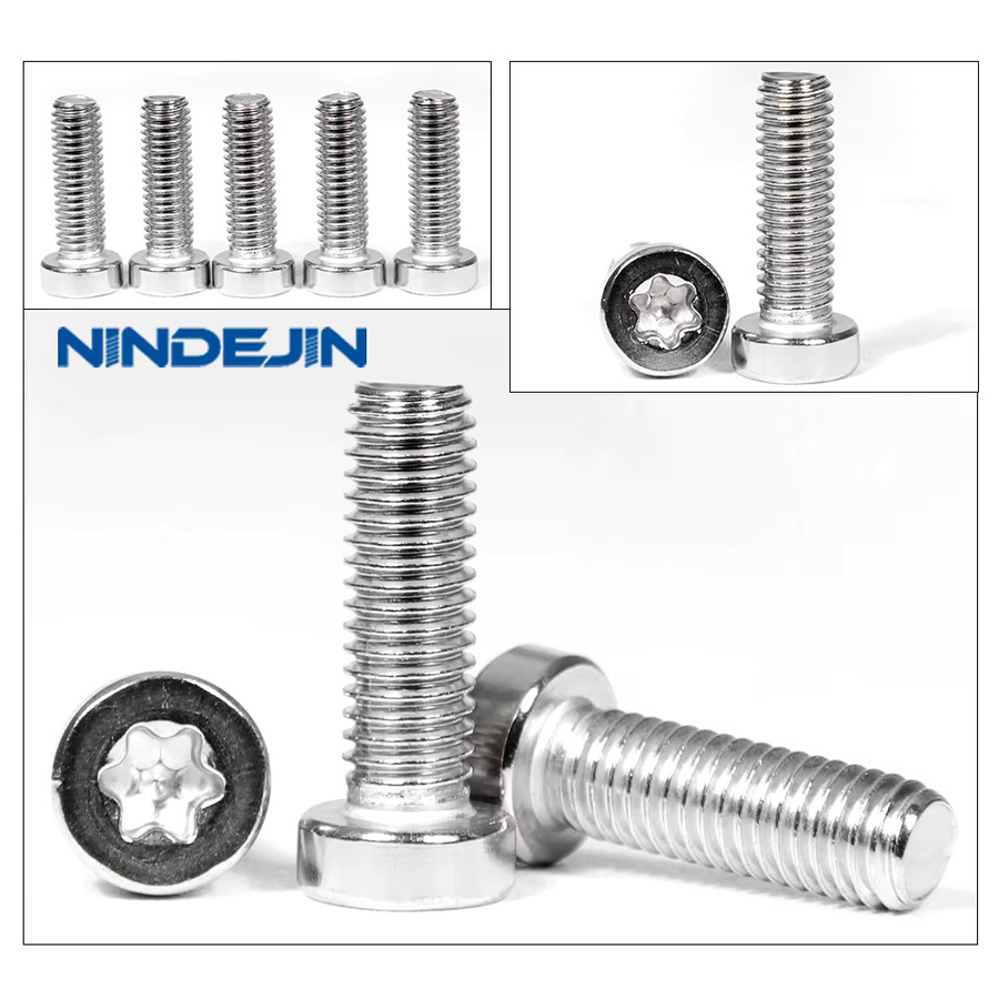 NINDEJIN Torx Flachkopf-Gewindeschrauben aus 304 Edelstahl in Silber, A2-70 - Bild 3