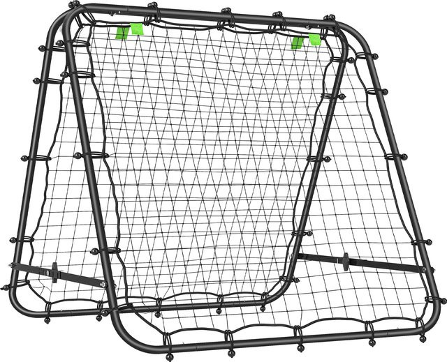 HOMCOM Fußball Rebounder Kickback Tor Rückprallwand, Schwarz - Bild 1