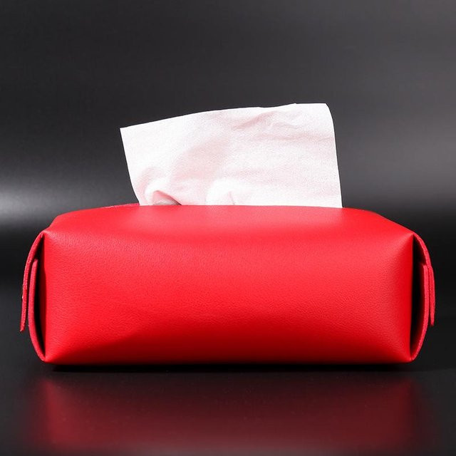 Fancy Style Studio Nordic Taschentuchbox aus Kunststoff in Rot - Bild 1