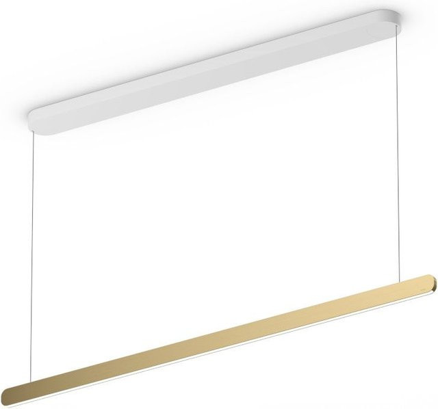 Occhio Mito linear volo 140 up LED-Pendelleuchte, Weiß matt und Bronze, dimmbar mit Occhio air Modul, Höhe variabel 65-165 cm - Bild 1