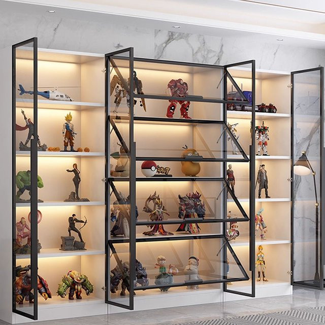 DUTRIEUX Modernes Bücherregal aus Metall mit integrierter Beleuchtung und Rückwand in Matt - Bild 1
