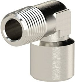 Riegler Winkelstück innen/außen G/R 3/8 SW 17 aus vernickeltem Messing in Silber - Bild 1
