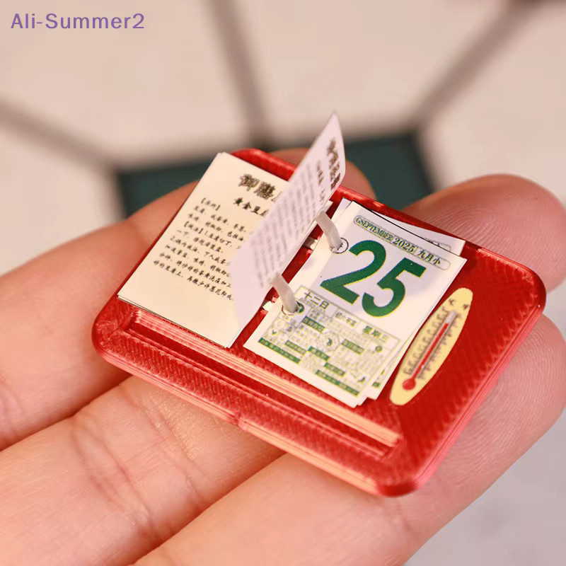 Summer2 Puppenhaus-Kalender-Szenenmodell, Puppenhausmöbel, Mini-Kalender-Zubehör, Miniatur-Tischkalender, Zubehör - Bild 4