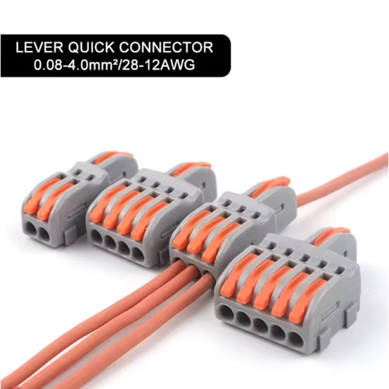 QHJIA Mini-Multi-Port-Kabelstecker Universeller kompakter Splitter-Push-In-Klemmenblock für elektrische Leiter im Haushalt - Bild 2