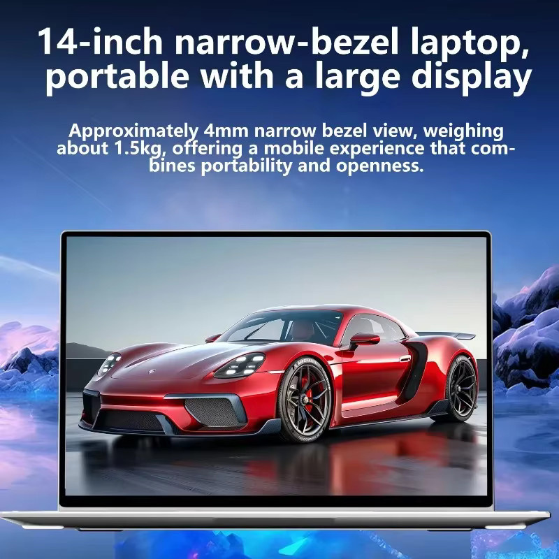 Ultra-Slim Laptop 14,1 Zoll mit Intel Prozessor, 16GB RAM, 2TB SSD und Windows 11 Pro in Silber - Bild 2