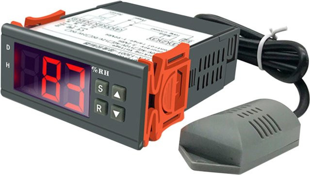 Kkmoon ZFX-13001 Digitaler hochpräziser Feuchtigkeitsregler, intelligenter Feuchtigkeitskontrollschalter 220V, Schwarz - Bild 1