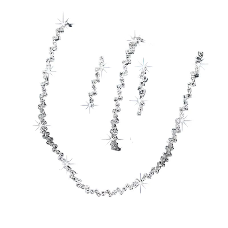 FYUAN Schmuck-Set, Silber, Zirkonia, Kristall - Bild 3