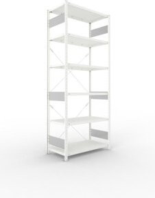Meta Steckregal Grundregal S3 CLIP 150 GR mit 6 höhenverstellbaren Böden, lichtgrau, B/T/H: 250 x 100 x 50 cm - Bild 1