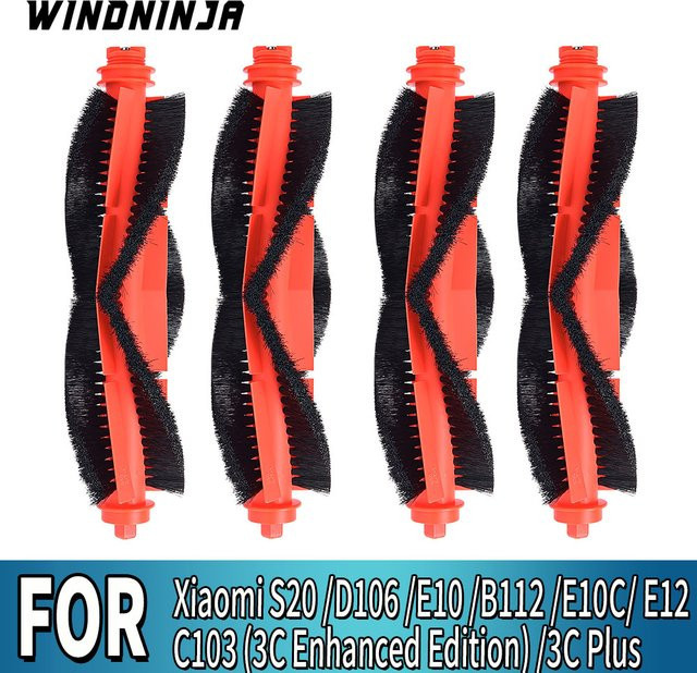 WINDNINJA Rollenbürstenteil für Xiaomi S20 D106 E10 B112 E10C E12 C103 3C Plus 3C Enhanced Edition Roboterstaubsauger Hauptbürste - Bild 1