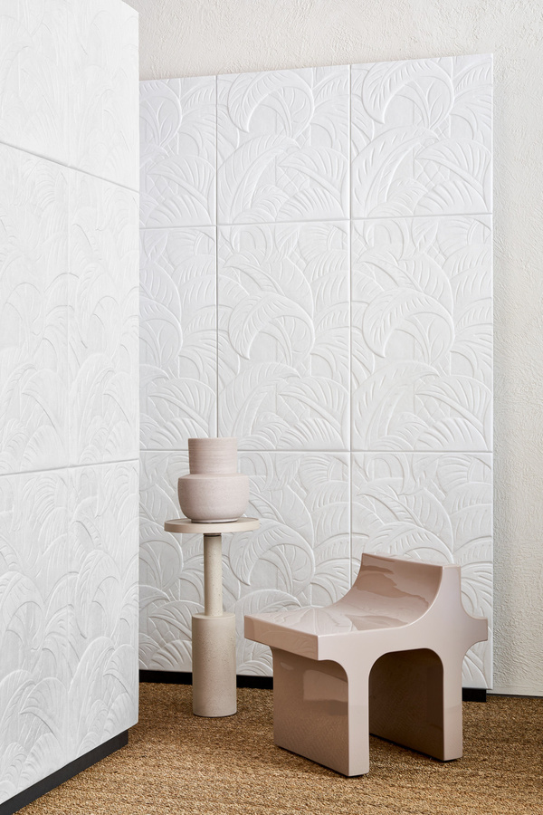 Arte International Tapete Medjoul in Cream mit botanischem Design und Textiloptik - Bild 1