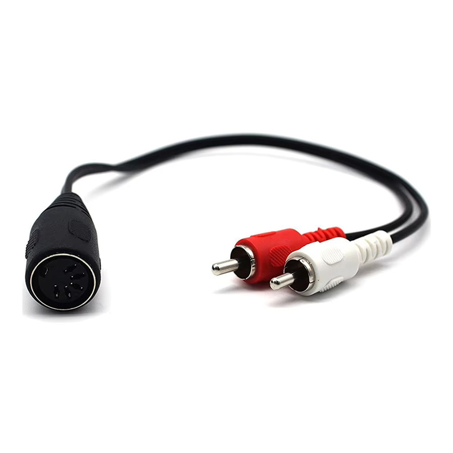 WYMECT MIDI 5-polige DIN-Buchse auf 2 Cinch-Stecker Audiokabel in Schwarz - Bild 2
