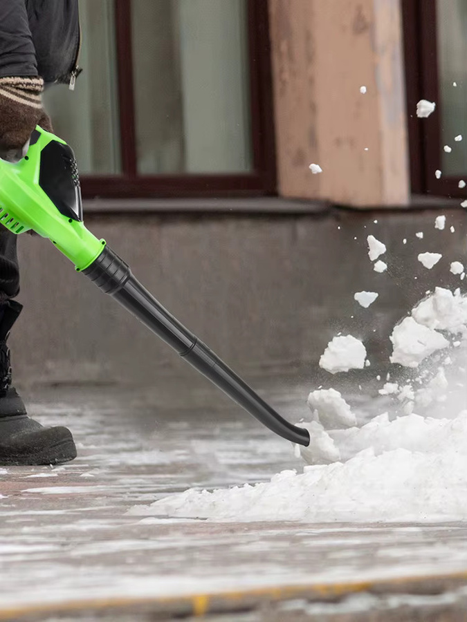 ONEGREEN Bürstenloser elektrischer Laubbläser 5500W mit 5 Gängen, kabelloses Reinigungsgerät für Laub, Schnee und Staub, kompatibel mit Makita 18V LXT Akku, Farbe: Grün - Bild 5