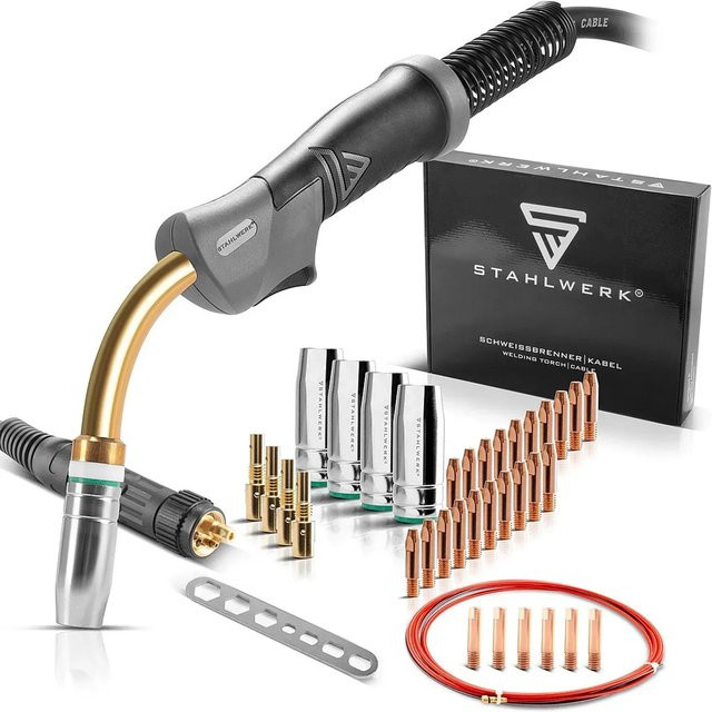 STAHLWERK MIG MAG Alu-Set für AK25/MB25 Schweißbrenner 5218 aus Messing - Bild 1