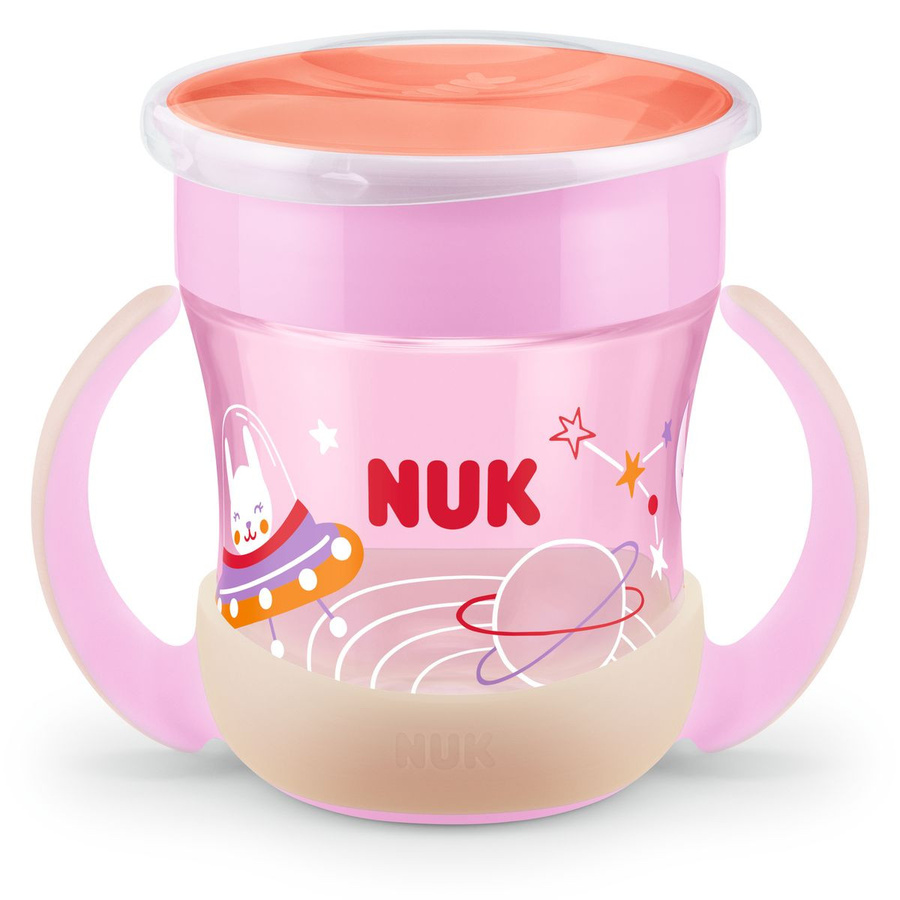NUK Trinklern-Becher Mini Magic Cup Rosa mit Glow in the Dark Effekt 160 ml - Bild 1