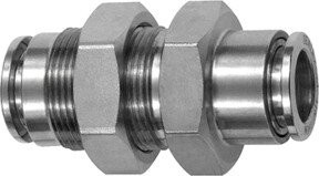 Riegler Gerade Schott-Steckverbindung M26x1,5 aus Edelstahl in Silber - Bild 1