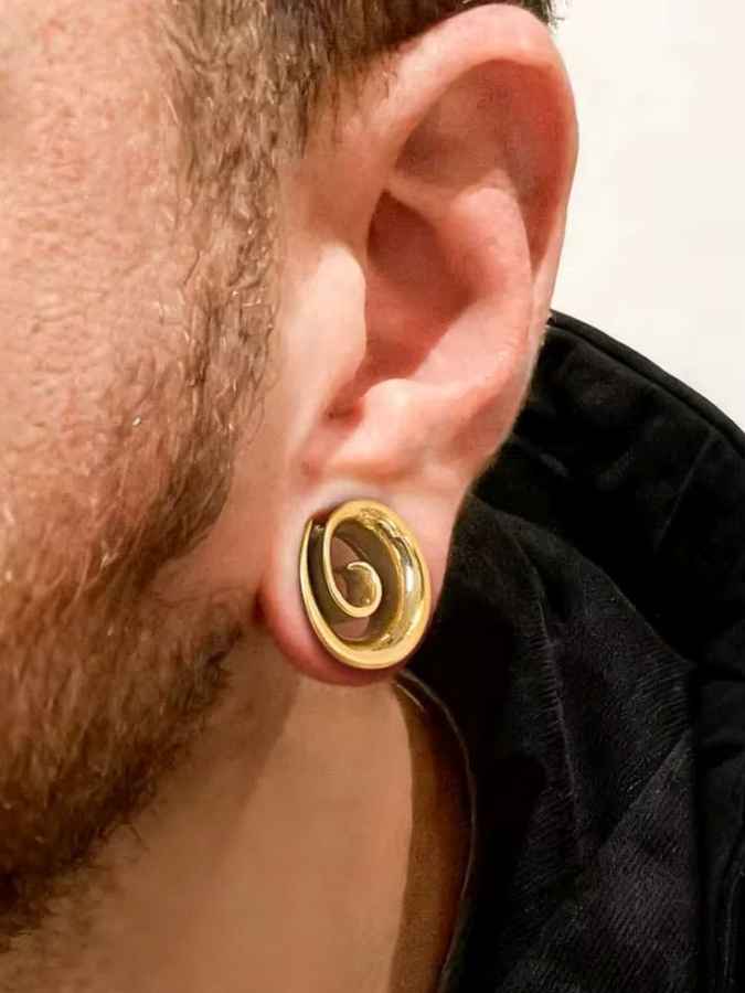 Casvort Ohrtunnel, Edelstahl, Silber, Unisex - Bild 5