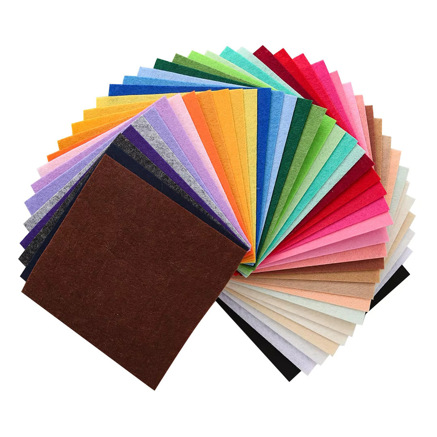 Filzstoffbögen in Multicolor für DIY, Basteln und Patchwork, quadratisch, J10300 - Bild 2