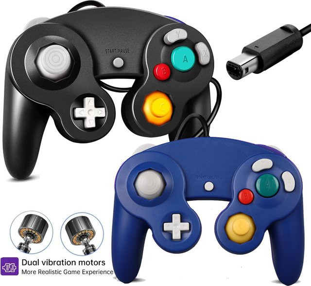 TECTINTER GC Wired Gamecube Controller in Purple für Nintendo Switch, Wii und Wii U - Bild 1