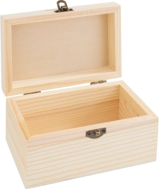 VBS Holzkästchen aus Kiefernholz in Beige, Tischmodell, Breite: 8,0 cm, Tiefe: 6,3 cm, Höhe: 8,0 cm - Bild 1